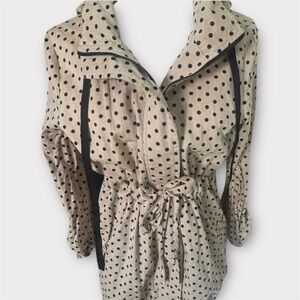 Tulle Beige Polka Dot Utility Jacket